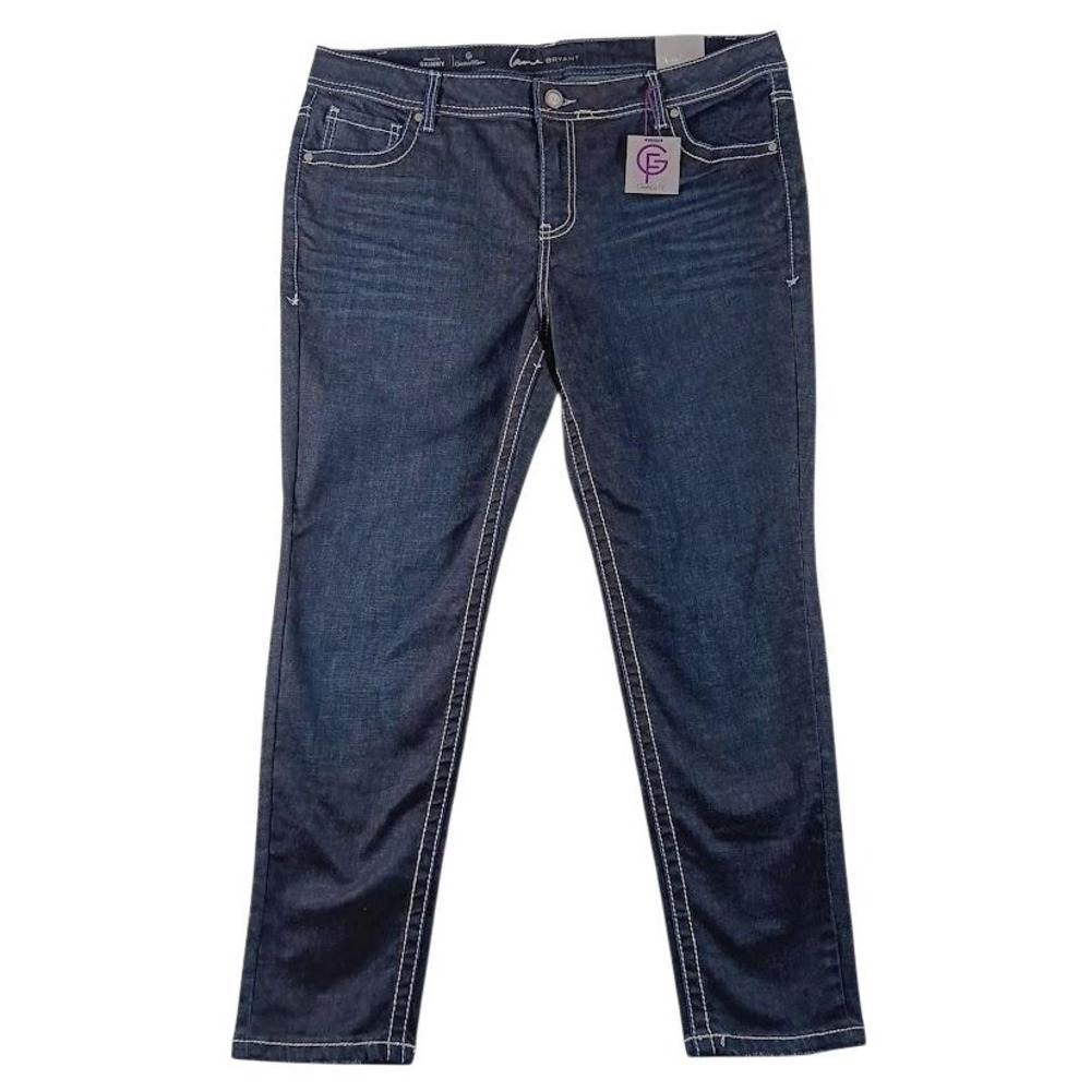 Lane Bryant Jeans Womens 20 Short Blue Dark Wash High Rise Skinny‎ Stretch Denim